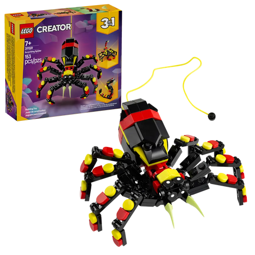 LEGO Creator 3-in-1 Surprising Spider boxed set by Brick Shack with buildable spider and 153 pieces