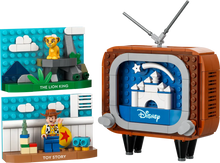 Load image into Gallery viewer, LEGO Disney Classic Animation Scenes set 40774 featuring The Lion King and Toy Story dioramas
