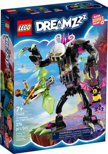 LEGO Dreamzzz Grimkeeper the Cage Monster 71455 boxed set with 274 pieces for ages 7 and up