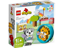 Load image into Gallery viewer, LEGO DUPLO My First Puppy and Kitten 10977 set with sound brick and colourful play pieces for toddlers
