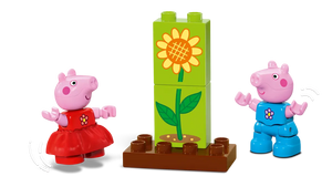 LEGO Duplo Peppa Pig set with Peppa and George figures and a sunflower block from Brick Shack