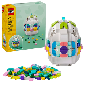 LEGO Easter Egg set by Brick Shack with colourful decorative pieces and 386 bricks in boxed set