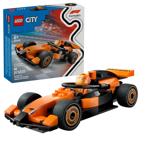 LEGO City Formula 1 boxed set with orange race car and driver minifigure by Brick Shack