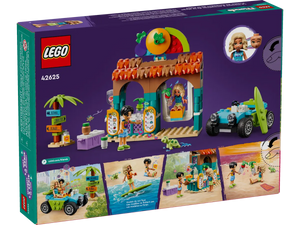 LEGO Friends Beach Smoothie Stand set boxed by Brick Shack with smoothie stand, figures, and beach accessories