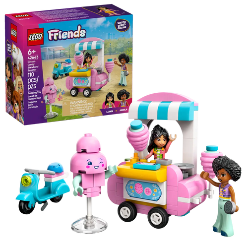 LEGO Friends cotton candy stand boxed set by Brick Shack with figures and scooter for imaginative play