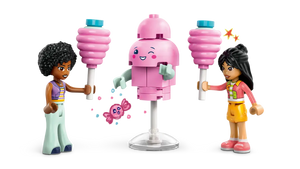 Brick Shack LEGO Friends cotton candy stand boxed set with two mini dolls holding pink cotton candy sticks