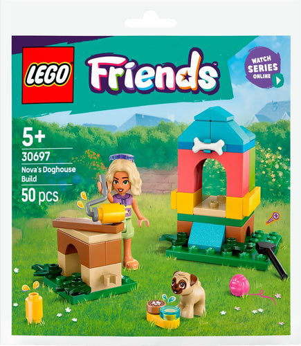 LEGO Friends Nova's Doghouse polybag featuring character figure and doghouse build from B&M