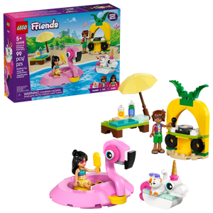 LEGO Friends Unicorn Flamingo set by Brick Shack with 99 pieces including flamingo float, unicorn boat, and mini figures