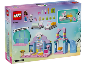 LEGO Gabby's Dollhouse Kitty Care set boxed building kit with colorful playhouse and small animal figures