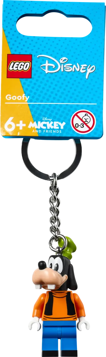 LEGO Goofy keyring 854196 featuring a detailed Goofy Minifigure with a keychain attachment