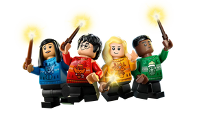 LEGO Harry Potter Advent Calendar 2025 76456 featuring characters with wands and festive sweaters