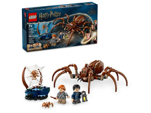 Load image into Gallery viewer, LEGO Harry Potter Aragog set featuring the giant spider Aragog with minifigures and spider web from Brick Shack
