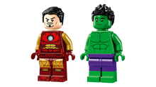 Load image into Gallery viewer, LEGO Iron Man and Hulk set minifigures with detailed suits and facial expressions from Brick Shack
