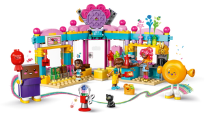 Brick Shack boxed LEGO Friends Heartlake City Candy Store set with colourful candy shop scene and mini dolls