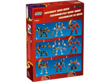 Load image into Gallery viewer, Brick Shack boxed LEGO Ninjago Cole&#39;s Elemental Earth Mech set box back showing three customisable mechs and build options
