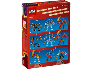 Brick Shack boxed LEGO Ninjago Cole's Elemental Earth Mech set box back showing three customisable mechs and build options