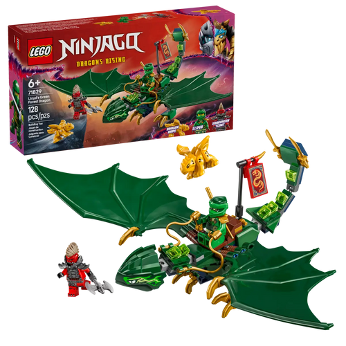 LEGO Ninjago Lloyd Green Forest Dragon set boxed by Brick Shack showing green dragon with Lloyd minifigure and enemy figure