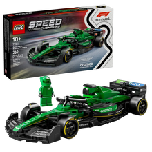 Load image into Gallery viewer, Brick Shack boxed LEGO Speed Champions Aston Martin set with green Formula One car and driver minifigure 269 pieces

