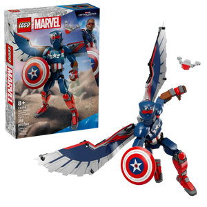 LEGO Marvel Captain America figure boxed set with 359 pieces and buildable wings and shield