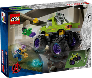 LEGO Marvel Hulk Truck set by Brick Shack featuring green Hulk monster truck with big wheels and two superhero minifigures