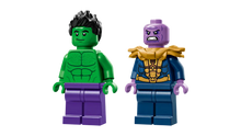 Load image into Gallery viewer, LEGO Marvel Hulk Truck set featuring Hulk and Thanos minifigures with detailed designs
