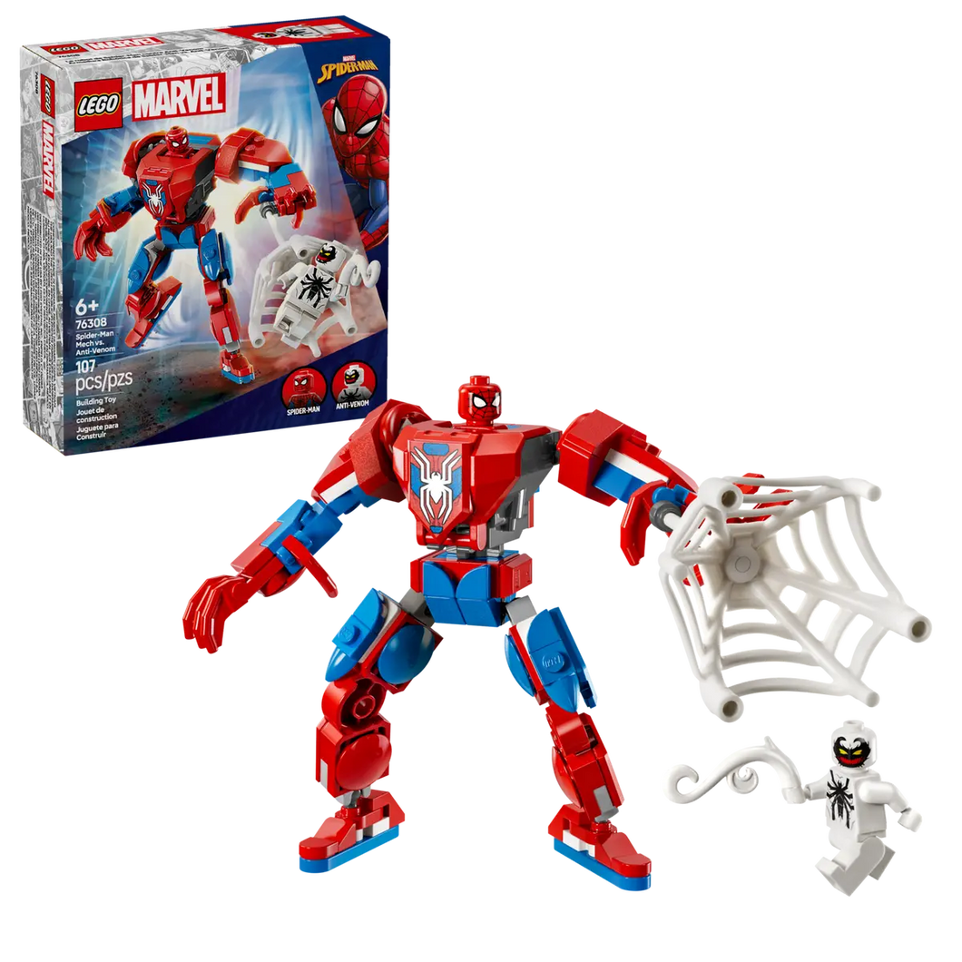Marvel LEGO Anti-Venom battle boxed set by Brick Shack featuring Spider-Man mech and Anti-Venom minifigure