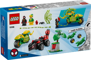 LEGO Marvel Spin and Electro set boxed set featuring Spider-Man and Electro minifigures with vehicles and accessories