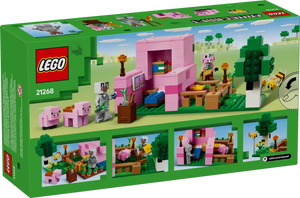 Brick Shack LEGO Minecraft Baby Pig House set boxed with pink pig house and animal figures