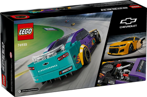 LEGO NASCAR Chevrolet Camaro ZL1 boxed set by Brick Shack featuring detailed race car model and engine parts