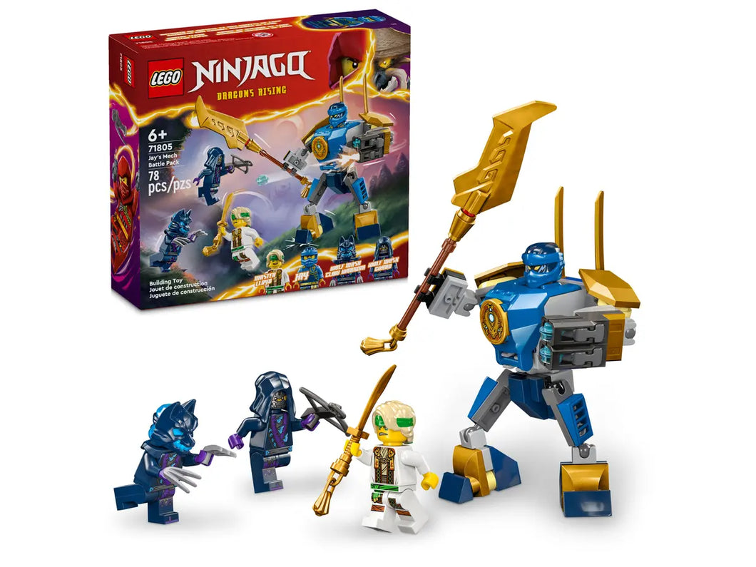 LEGO Ninjago Jays Mech Battle Pack with blue mech and four character minifigures from Brick Shack
