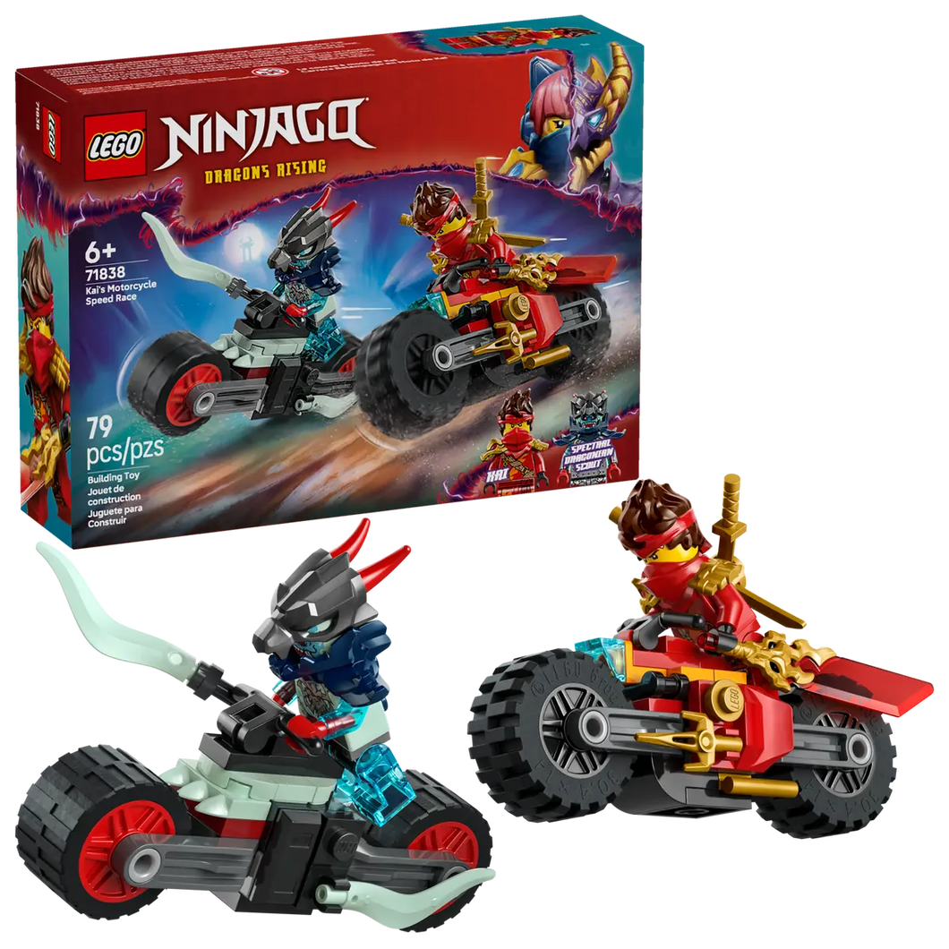 LEGO Ninjago Kai motorcycle set with two ninjas on motorcycles and boxed set from Brick Shack