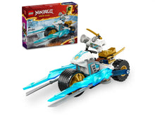 Load image into Gallery viewer, LEGO Ninjago Zane&#39;s Ice Motorcycle 71816 with sleek design and vibrant blue accents, perfect for imaginative play
