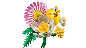 LEGO Petite Sunny Bouquet set by Brick Shack showing colourful flower bouquet with yellow and pink blooms in boxed set