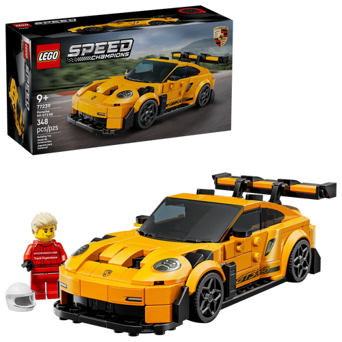 LEGO Porsche 911 GT3 RS Speed Champions 77239 boxed set with car model and mini-figure