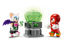 Load image into Gallery viewer, LEGO Sonic Knuckles Guardian Mech set 76996 featuring Knuckles and Rouge with Chaos Emeralds
