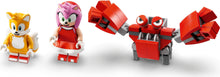 Load image into Gallery viewer, LEGO Sonic the Hedgehog Amy&#39;s Animal Rescue Island set 76992 featuring Tails, Amy, and a crab character
