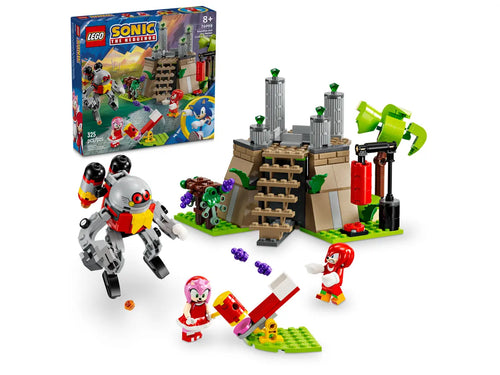 LEGO Sonic the Hedgehog Knuckles set by Brick Shack featuring Knuckles, Amy, Egg Robo, and a buildable fortress