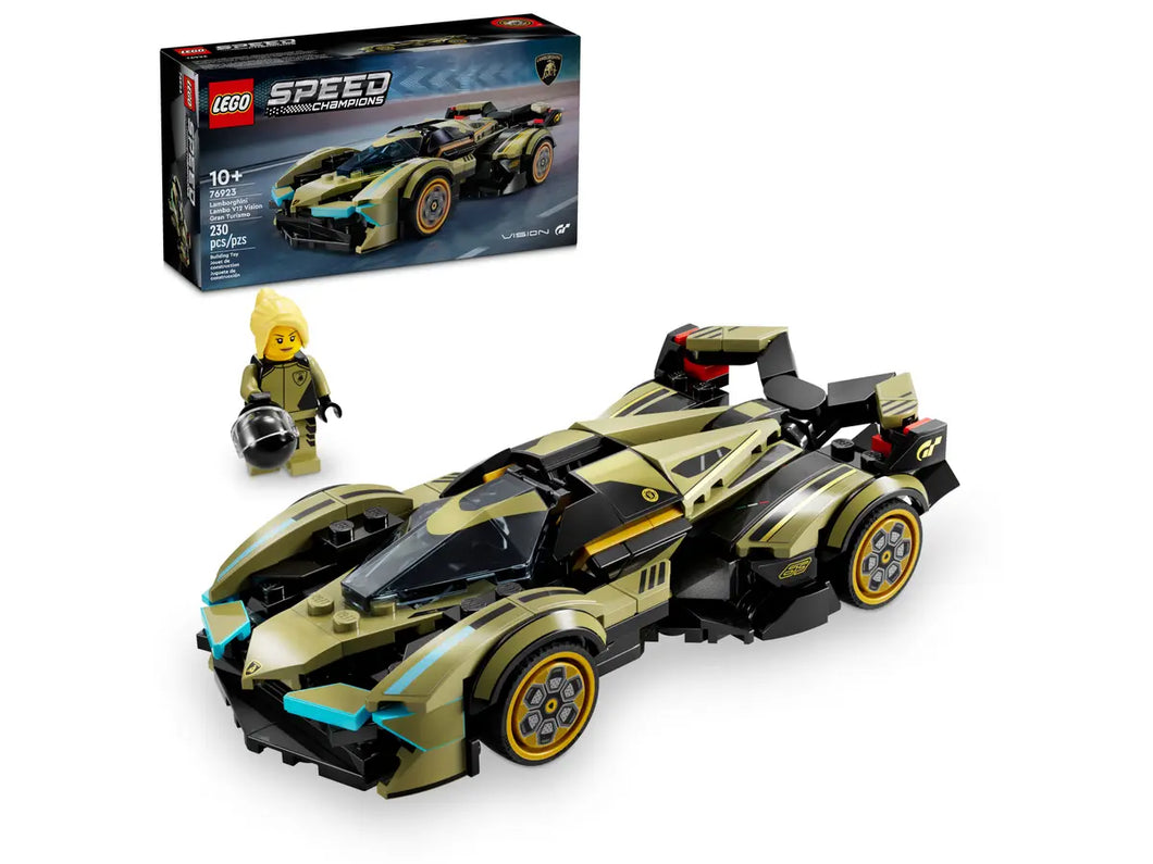 LEGO Speed Champions Lamborghini boxed set featuring detailed model car and driver minifigure from AMAZON