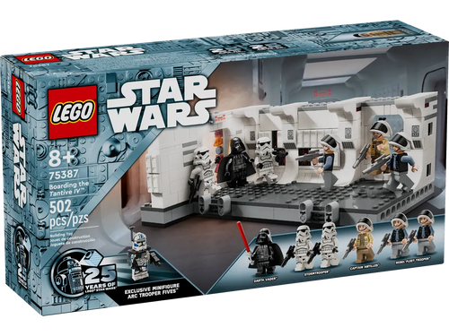 LEGO Star Wars Boarding the Tantive IV set by Brick Shack with 502 pieces and minifigures displayed
