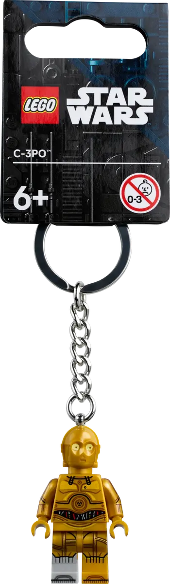 LEGO Star Wars C-3PO key chain 854313 featuring the iconic C-3PO minifigure in gold