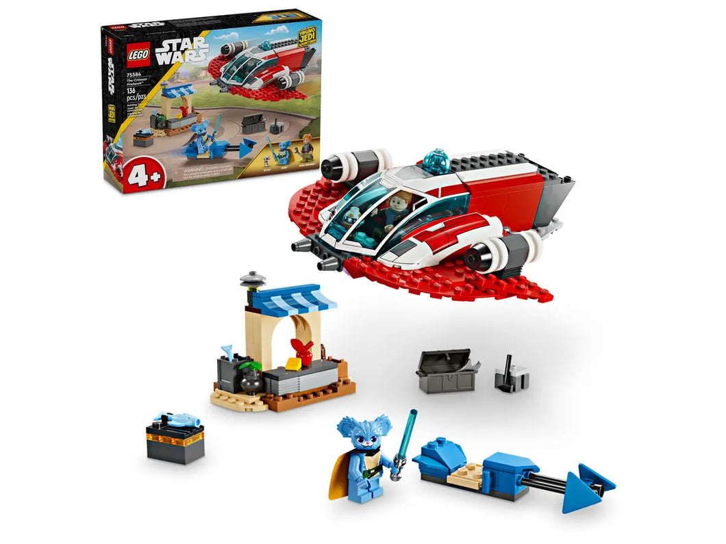 LEGO Star Wars Crimson Firehawk set boxed by B&M with spaceship and character figures