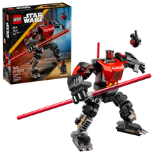 Load image into Gallery viewer, LEGO Star Wars Darth Maul Mech boxed set by Brick Shack with buildable red and black mech figure and lightsaber
