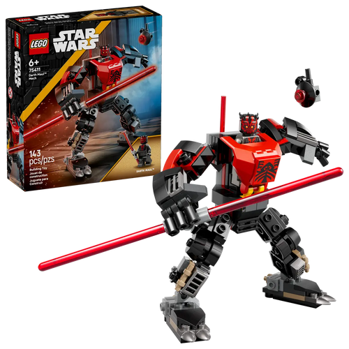 LEGO Star Wars Darth Maul Mech boxed set by Brick Shack with buildable red and black mech figure and lightsaber