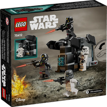 Load image into Gallery viewer, LEGO Star Wars boxed set featuring Death Trooper &amp; Night Trooper minifigures with weapons and terrain
