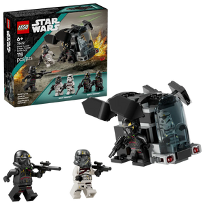 LEGO Star Wars boxed set by Brick Shack featuring Death Trooper & Night Trooper minifigures with a small black vehicle