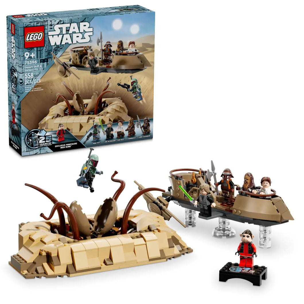 LEGO Star Wars Desert Skiff set with buildable skiff, Sarlacc pit, and Star Wars minifigures