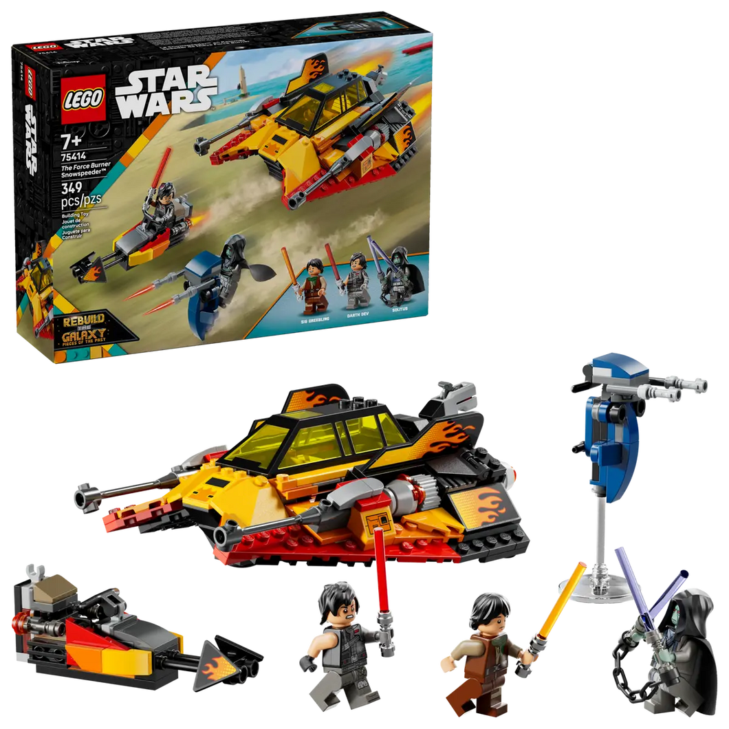 LEGO Star Wars Force Burner Snowspeeder 75414 Boxed Set with three minifigures and accessories