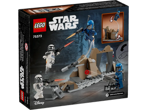 LEGO Star Wars Mandalore Battle Pack boxed set featuring Mandalorian and Stormtrooper minifigures with battle scenery