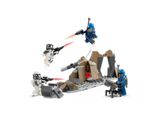 Load image into Gallery viewer, LEGO Star Wars Mandalore Battle Pack with Mandalorian and Clone Trooper minifigures in battle scene
