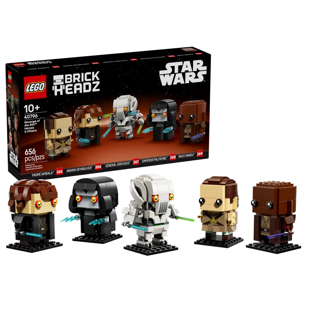 Star Wars Revenge of the Sith LEGO 40796 set featuring collectible Brick Headz characters